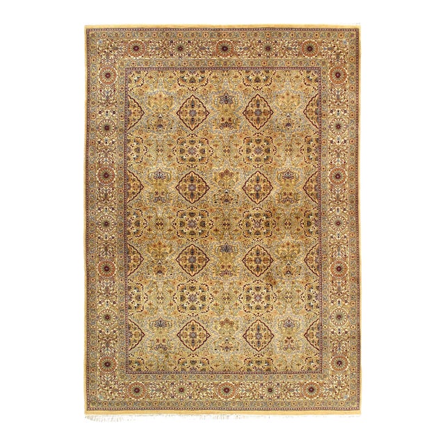 Persian Fine Hand Knotted Tabriz Design 6'1'' X 8'7'' For Sale