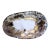 19950s Mid-Century Modern Dorothy Thorpe Egg Shape Silver and Bronze Splash Atomic Amoeba Plater For Sale