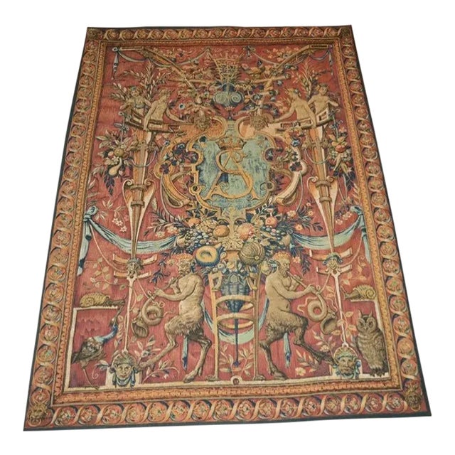 Vintage 1980s French Tapestry King Sigismond of Krakow, Poland. For Sale