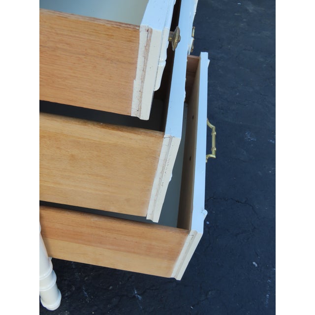 Late 20th Century Thomasville Hollywood Regency Faux Bamboo Painted Long Sideboard Dresser 6645 For Sale - Image 5 of 18