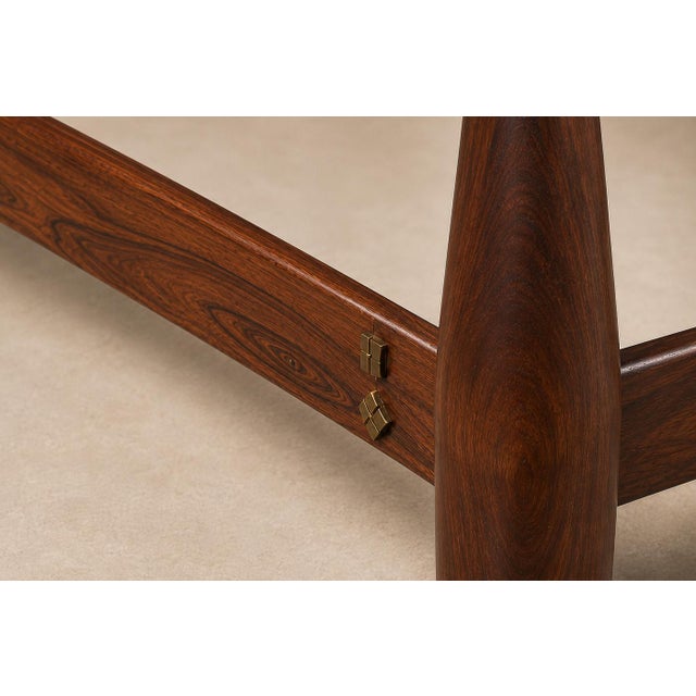 Architectural Brazilian Modern Coffee Table in Rosewood and Marble, Cimo, 1950s For Sale - Image 9 of 18