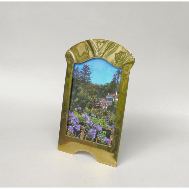 German Art Nouveau Picture Frame in Brass, 1890s For Sale - Image 3 of 17
