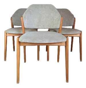Vintage Danish Teak Chairs, 1960s, Set of 3