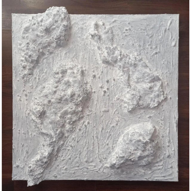 Textile Natural Color Palette Textured & Relief Oil Painting #2 For Sale - Image 7 of 8