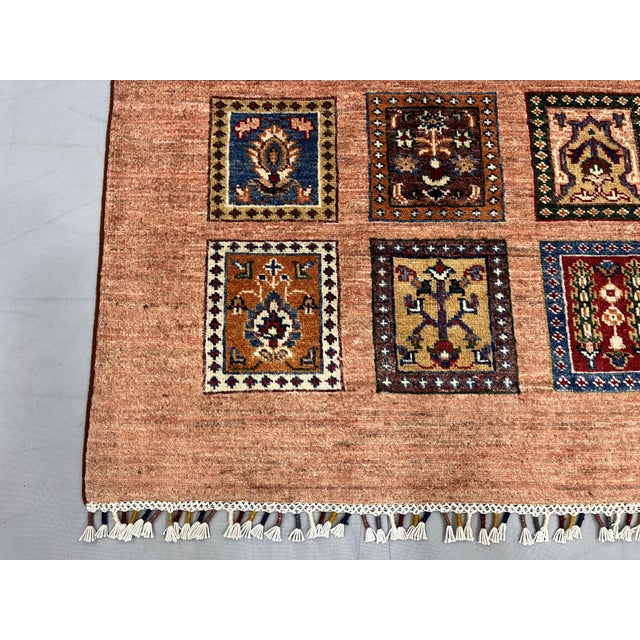 Bakhtiari Four Seasons Tree of Life Wool Rug in Terracotta, 2'10" X 4' For Sale - Image 11 of 11