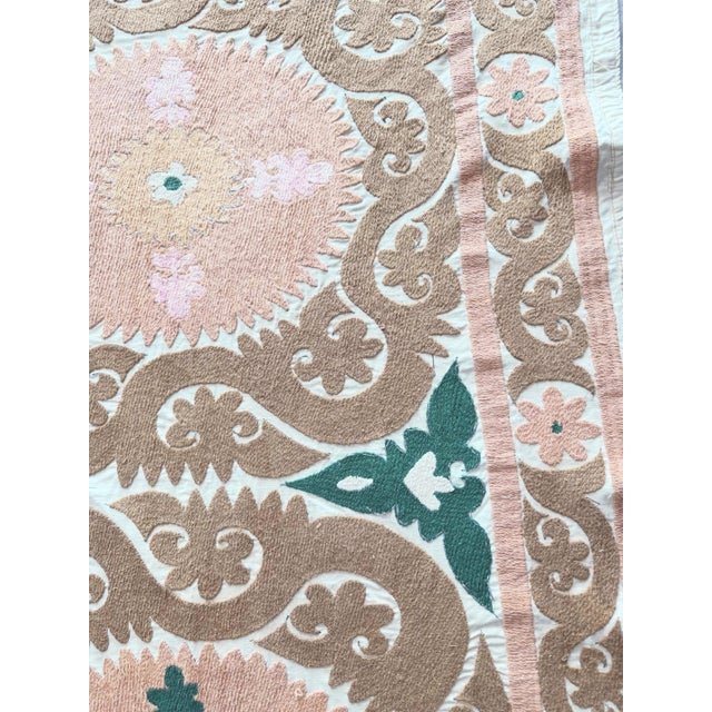 Asian Suzani Tablecloth - Vintage Textile For Sale - Image 4 of 8