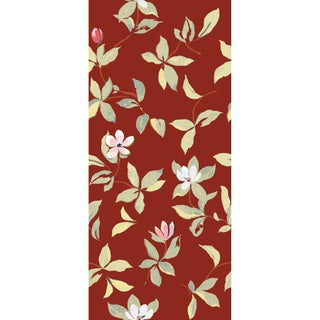 Large Scale, Magnolias Wallpaper by Paule Marrot in Saffron For Sale