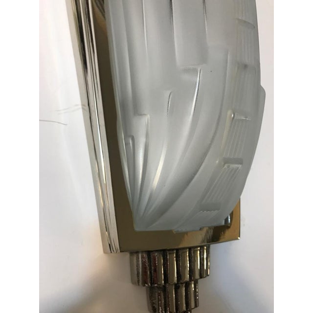 French Art Deco Sconces Signed by Genet Et Michon - a Pair For Sale - Image 9 of 10