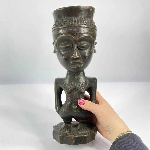 Wood Early 20th Century Kuba Figural Cup For Sale - Image 7 of 7