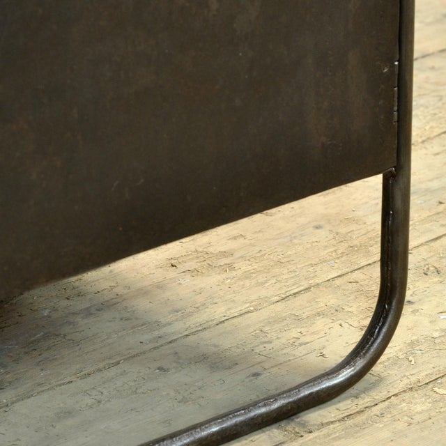 Vintage Iron Nightstand, 1920 For Sale - Image 10 of 12