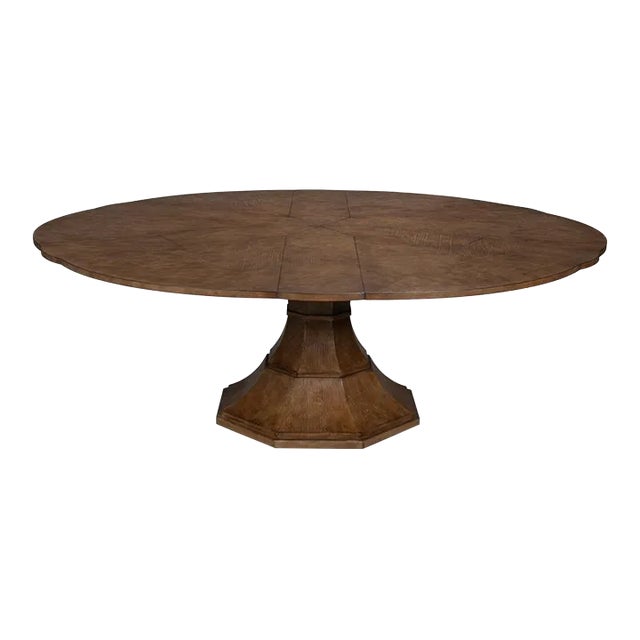 Modern Round Dining Table - 84" For Sale