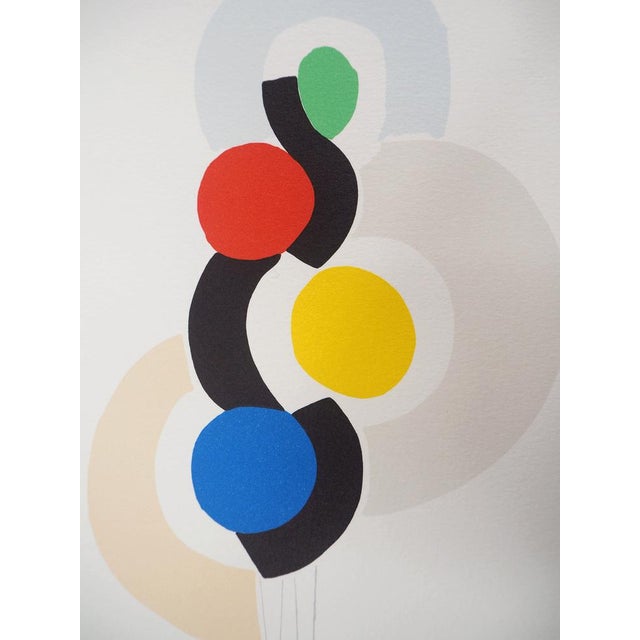 After Sonia Delaunay, Abstract Composition, 1994, Lithograph, Set of 4 For Sale - Image 12 of 18