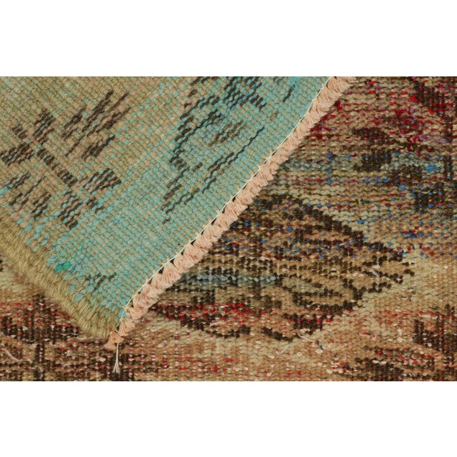 Distressed Style Zeki Muren Rug in Beige-Brown Patterns by Rug & Kilim For Sale In New York - Image 6 of 7