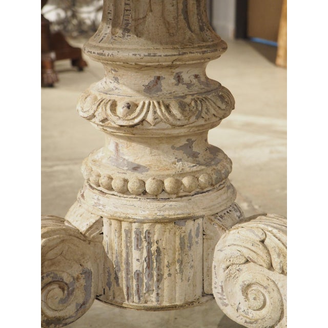 Early 19th Century Painted French Gueridon Center Table With Saint-Anne Marble For Sale - Image 10 of 18