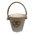 Vintage Ceramic Pretzel Bucket Wicker Handle Mid Century Bavarian Snack Bowl For Sale