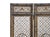 Burnt Umber Vintage Finish Openwork Floral 4 Panels Wood Floor Screen Room Divider For Sale - Image 8 of 10