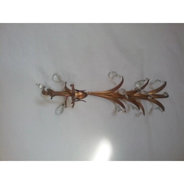 Hans Kogl Attributed 1970s Gilt Glass Prism Sconce For Sale - Image 4 of 7