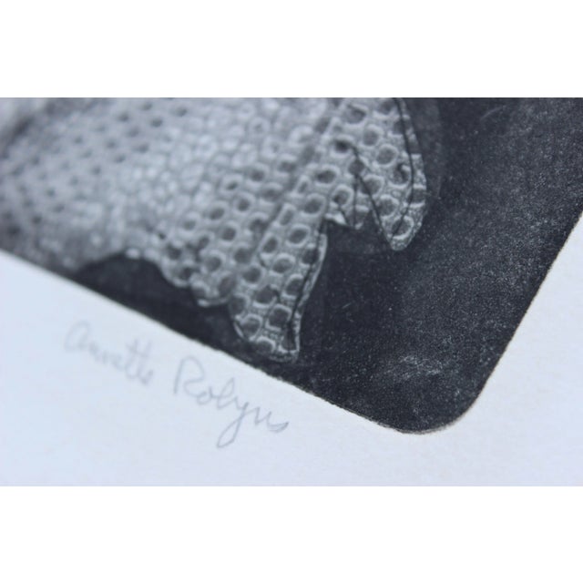 Drawing/Sketching Materials 1960s Vintage Annette Robyns Etching Print For Sale - Image 7 of 8