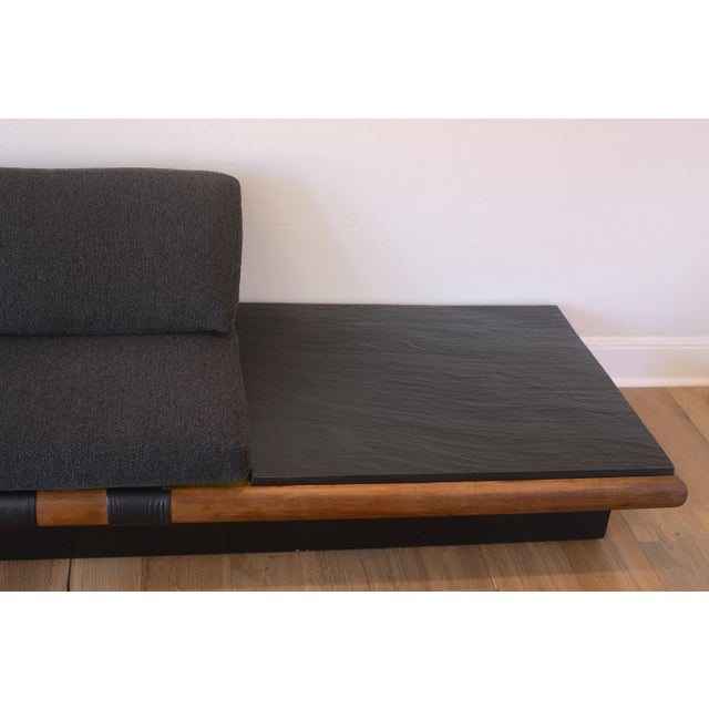 Black Adrian Pearsall Platform Sofa With Slate End Table For Sale - Image 8 of 18