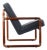 Brass and Walnut Chair with Gray Tweed Upholsterey For Sale