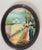 Shabby Chic Pair Vintage Romantic Art Paintings in Oval Frames For Sale - Image 3 of 4