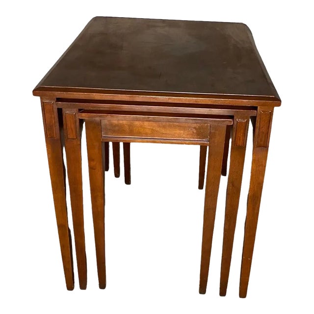 1950s Mid Century Modern Henredon Nesting Table - Set of 3 For Sale
