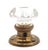 Traditional Antique 1.75 In. Octagon Clear Glass Brass Dummy Door Knob For Sale - Image 3 of 4