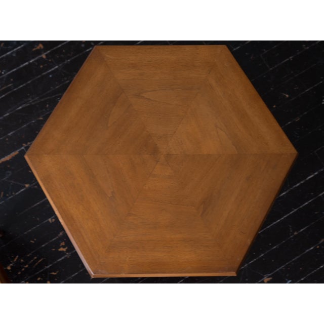 Vintage MidCentury Modern Hexagon Side Tables by Drexel Heritage a