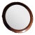 1920 Regency Style Solid Walnut Handmade American Round Mirror. For Sale