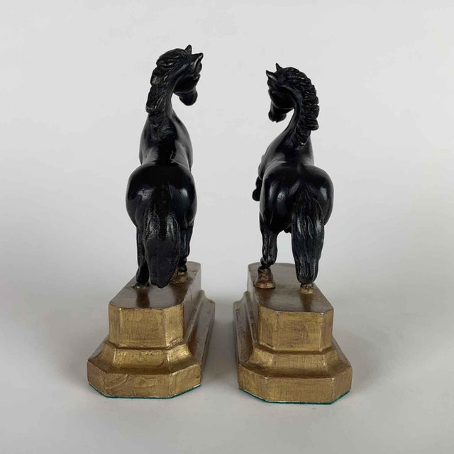 Grand Tour Horse Sculptures, Early 1800s, Bronze on Limewood Bases For Sale - Image 4 of 10