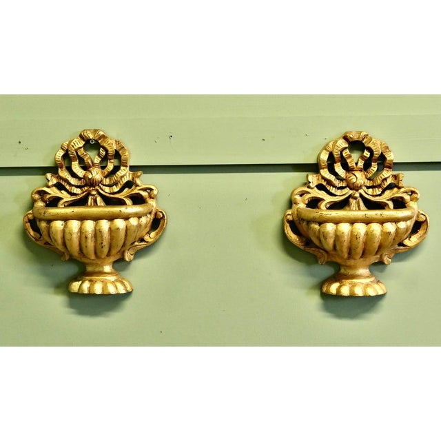 rench Carved Gilt Wall Brackets, 1930, Set of 2 For Sale - Image 3 of 8