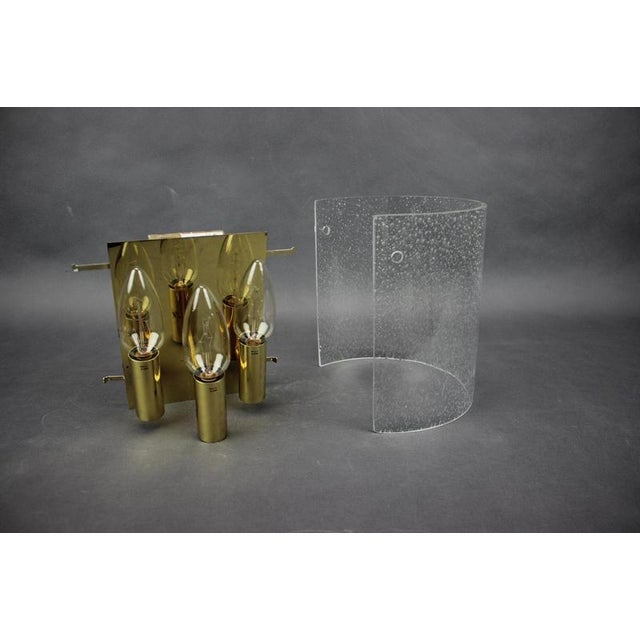 Brass and Bubble Glass Wall Lamp, Germany, 1970s For Sale - Image 9 of 16