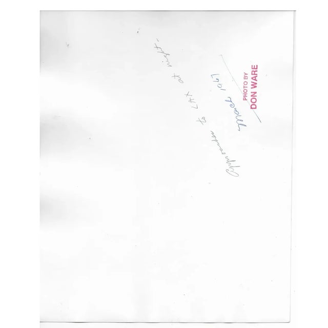 1967 "Approach to to LAX at Night" b&w photo by Don Ware (1921-2006). Titled and Ware's studio stamp on back. Combined...