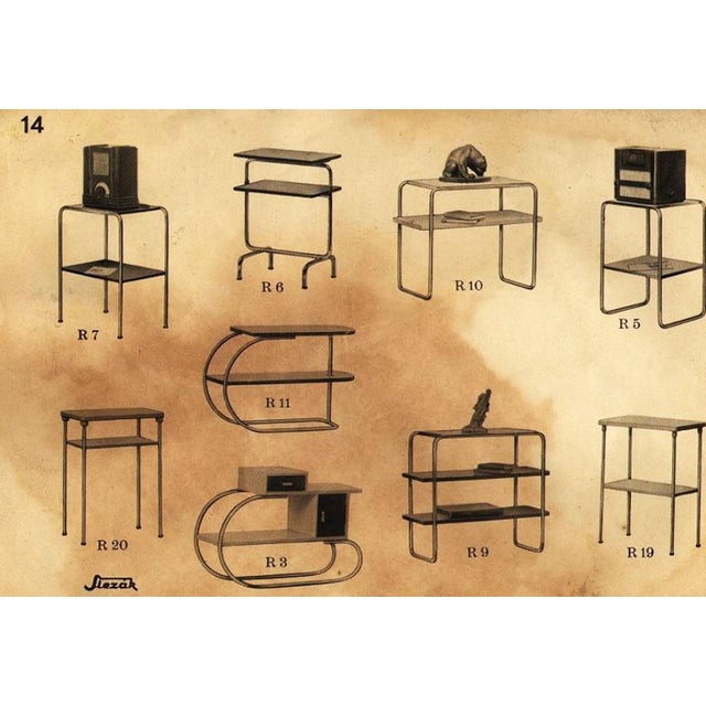 Modernist Tubular Side Table Model R 7 attributed to Slezak, 1930s For Sale - Image 14 of 15