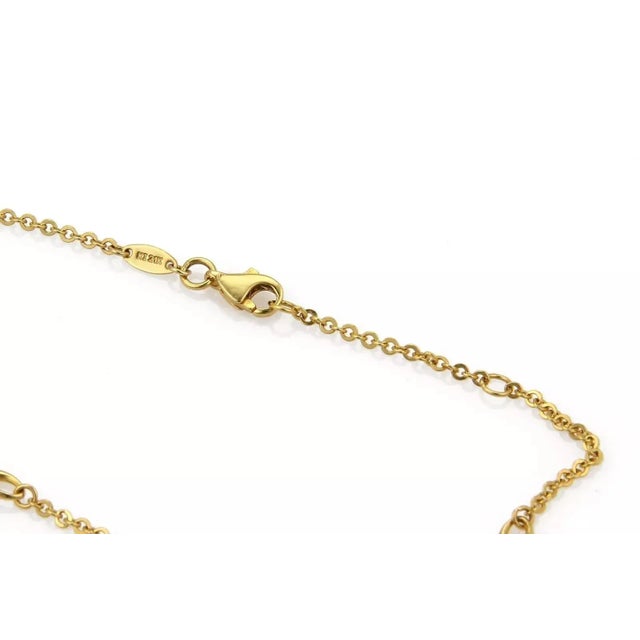 Contemporary Infinity Design 21k Gold Chain Anklet 10" Long For Sale - Image 3 of 3