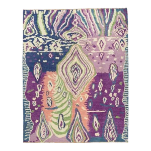Vintage Modern Moroccan Area Rug - 10'05 X 13'02