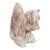 English 1930s Painted Lead Animal Sculpture Depicting a Squirrel Eating a Nut For Sale