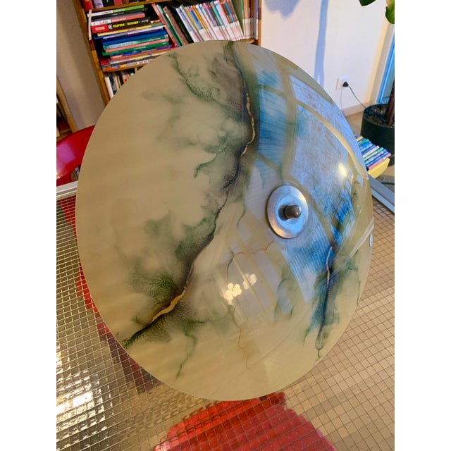 Art Deco Ceiling Light with Marbled Glass, 1940s For Sale - Image 15 of 18
