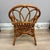 1960s Mid-Century Pencil Reed Rattan and Bamboo Fan Back Chair For Sale - Image 4 of 5