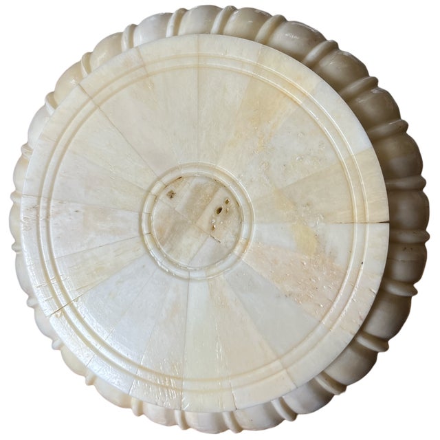 Carved Bone Lidded Snuff Box | Neoclassical Ribbed Form | 19th–Early 20th C. For Sale In Jacksonville, FL - Image 6 of 8