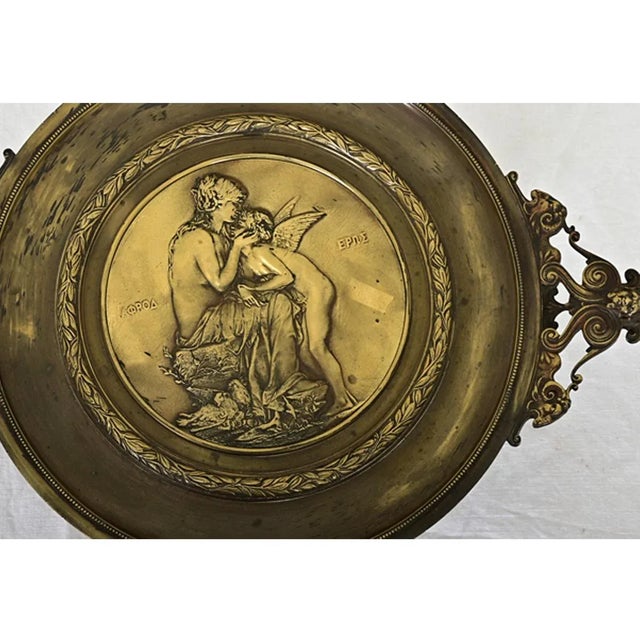 19th Century French 19th Century Bronze Neoclassical Tazza of Cupid and Venus For Sale - Image 5 of 10