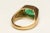 18k Gold Ring With Large Faceted Emerald For Sale - Image 4 of 5
