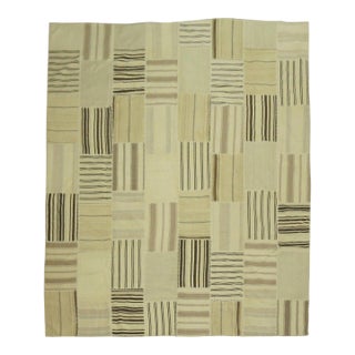 Late 20th Century Large Room Size Modern Turkish Kilim - 10'7" x 14'4" For Sale