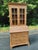Wood Vintage Country Pine Secretary Desk With Glass-Front Bookcase For Sale - Image 7 of 12