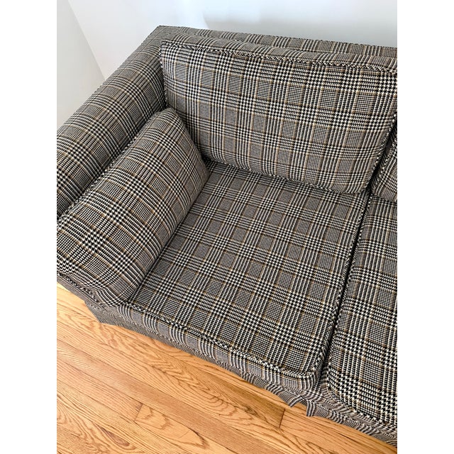Midcentury Tweed Houndstooth Plaid Sofa For Sale - Image 13 of 14