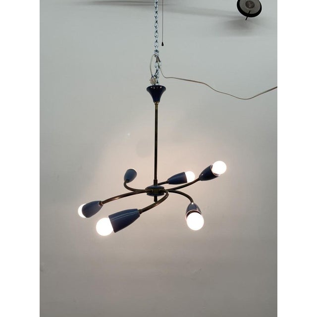 Mid-Century Modern Spider Ceiling Lamp, 1950s For Sale - Image 14 of 18