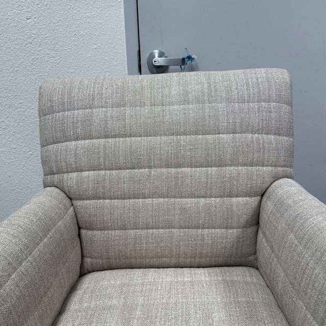 Hickory White Channel Tufted Lounge Armchairs, Pair For Sale - Image 12 of 12