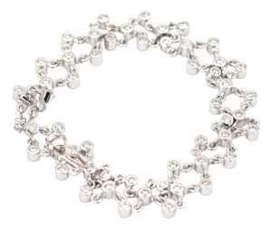 18k (750) White Gold Natural White Diamond Bracelet