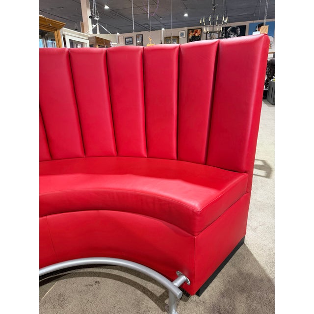Early 21st Century Red Dining Booth For Sale - Image 5 of 9