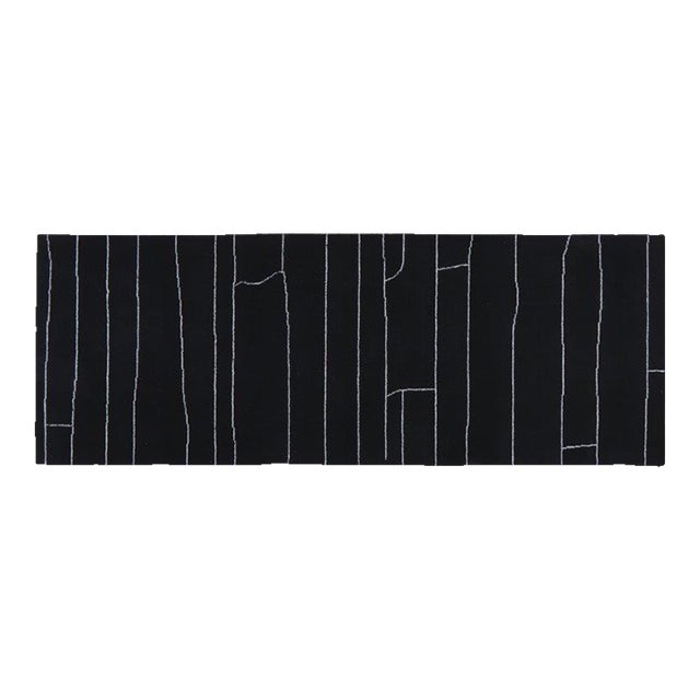 New Moroccan Azilal Porfessional Hand Knotted Wool Rug, 2'7x7 For Sale